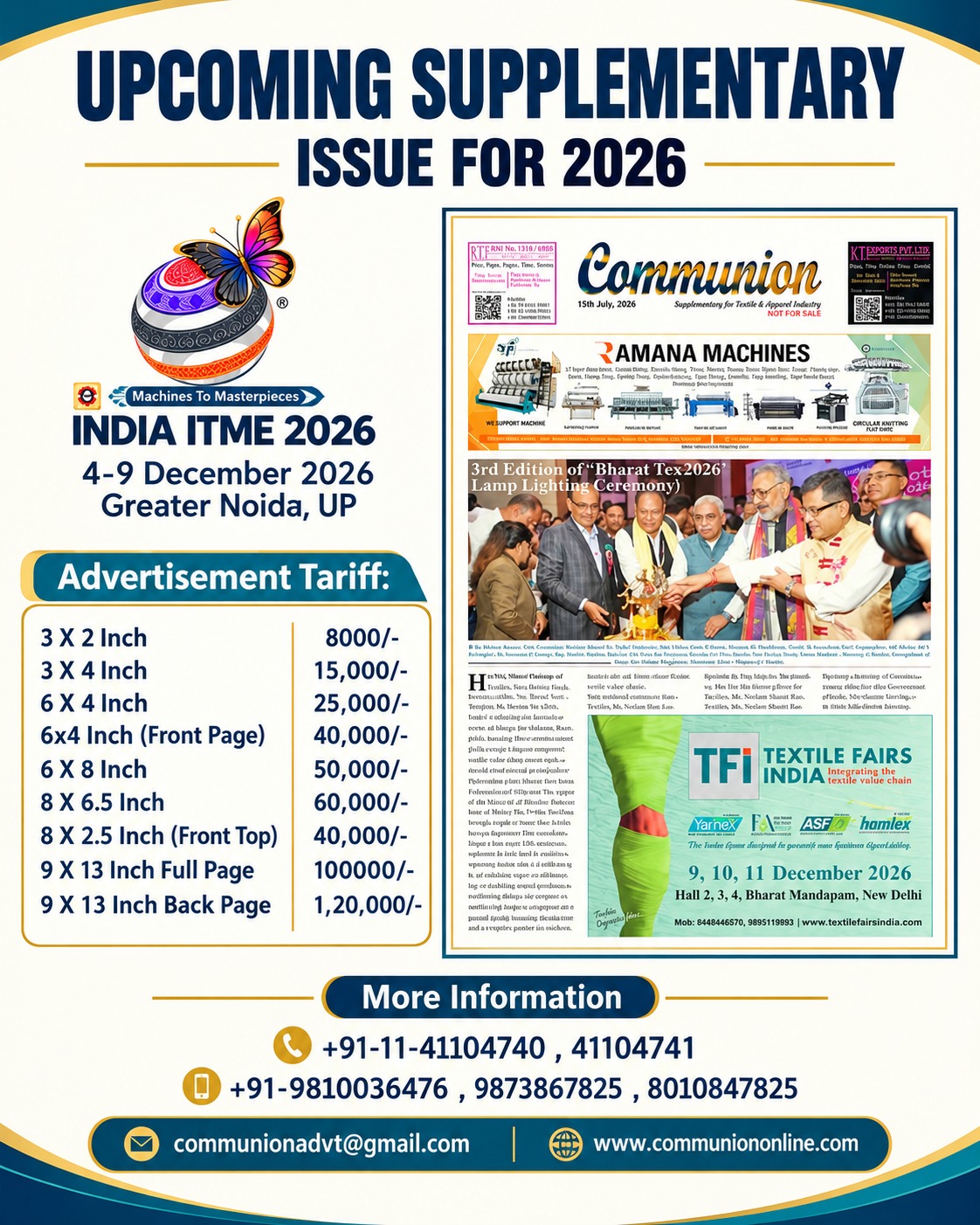 Upcoming Supplementary  issue  2026